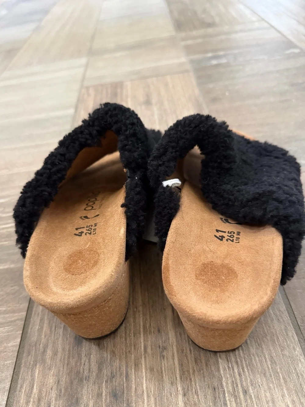 Birkenstock Papillio Namica Teddy sandals wedges size 10